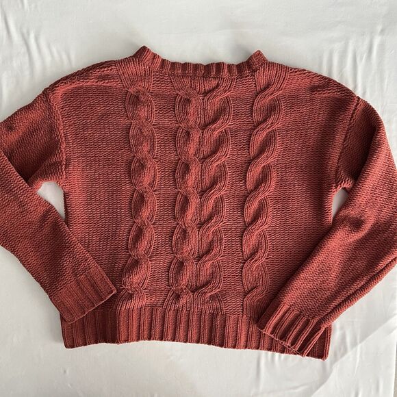 American‎ Eagle Chenille Cabled Sweater Womens XS Chunky Soft Academia Preppy - Picture 9 of 9